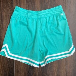 DSG Performance Girl’s Teal and White Trim Mesh Athletic Shorts, Size: Large